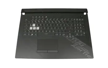 90NR03C1-R31GE0 teclado incl. topcase original Asus DE (alemán) negro/negro con retroiluminacion