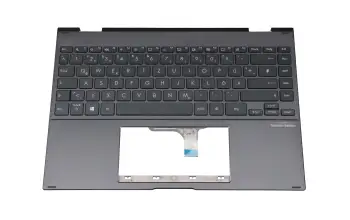 90NB0QT1-R30GE0 teclado incl. topcase original Asus DE (alemán) negro/negro con retroiluminacion