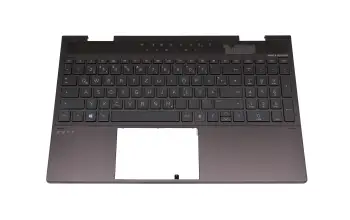 L93119-041 teclado incl. topcase original HP DE (alemán) negro/negro con retroiluminacion (Nightfall Black)