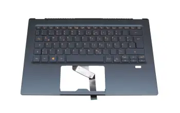 6B.HHVN8.020 teclado incl. topcase original Acer DE (alemán) azul/azul con retroiluminacion