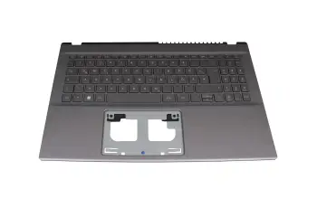 6B.K3BN2.014 teclado incl. topcase original Acer DE (alemán) gris/canaso con retroiluminacion