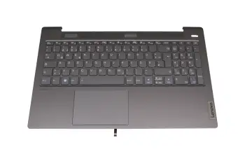 5CB1A29223 teclado incl. topcase original Lenovo DE (alemán) gris/canaso con retroiluminacion