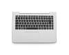 35040822 teclado incl. topcase original Medion DE (alemán) negro/blanco con retroiluminacion