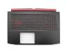 6B.Q2SN2.012 teclado incl. topcase original Acer DE (alemán) negro/negro con retroiluminacion (Nvidia 1050)