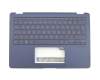 90NB0EN1-R30100 teclado incl. topcase original Asus DE (alemán) negro/azul con retroiluminacion