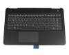 L03595-041 teclado incl. topcase original HP DE (alemán) negro/negro