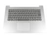 5CB0R13828 teclado incl. topcase original Lenovo DE (alemán) gris/plateado
