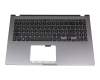 90NB0QD2-R32GE0 teclado incl. topcase original Asus DE (alemán) negro/canaso con retroiluminacion