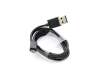 Cable de datos-/carga Micro-USB negro 0,90m para Asus ZenWatch (WI500Q)