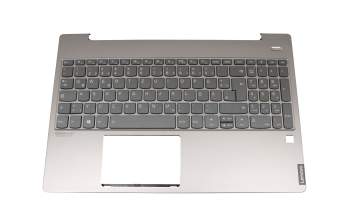 ÜC5SB-GR teclado incl. topcase original Lenovo DE (alemán) gris/plateado con retroiluminacion