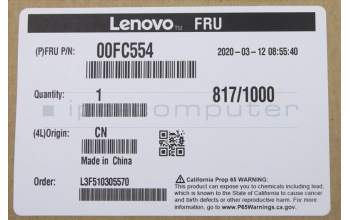 Lenovo 00FC554 FRU 9238 Fan Module