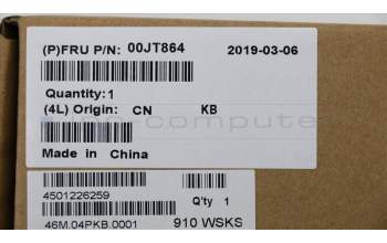 Lenovo 00JT864 MECH_ASM KBD,US,LB,screw,CHY,Backlit