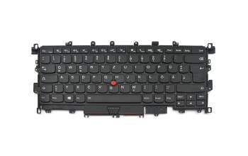 00JT873 teclado original Lenovo DE (alemán) negro/negro/mate con retroiluminacion y mouse-stick