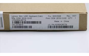 Lenovo 00XH528 DT_KYB Slim USB KB N L-B_US-EU