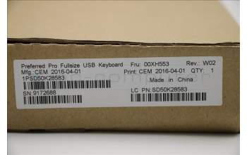 Lenovo 00XH553 Keyboard External,USB,Greek,Non_Backlight