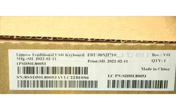 Lenovo 00XH710 Keyboard External,USB,Japanese,Black,Non_Backlight