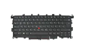 01AW912 teclado original Lenovo DE (alemán) negro/negro/mate con retroiluminacion y mouse-stick