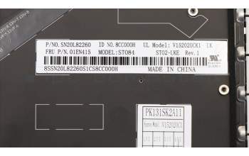 Lenovo 01EN415 NB_KYB KB BLK Sunrex UK English