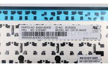 Lenovo 01EN481 NB_KYB Larue3 KBD,GR,CNY