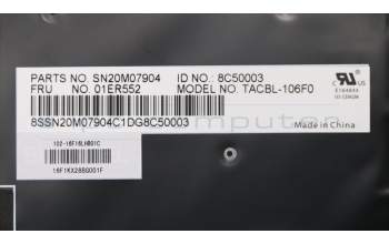 Lenovo 01ER552 NB_KYB Tachi BL KBD,FR,CHY