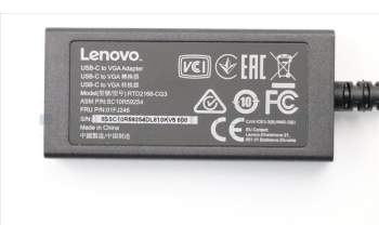 Lenovo CABLE_BO USB-C to VGA Adapter FRU para Lenovo ThinkPad X1 Carbon 5th Gen (20HR/20HQ)