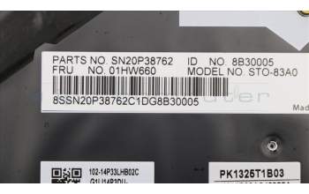 Lenovo 01HW660 NB_KYB Storm3,CHY,KB-BL,SV,ARA