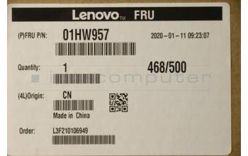 Lenovo 01HW957 MECH_ASM FRU KBD bezel ASM with FPR