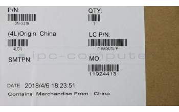 Lenovo 01HX319 NB_KYB Windu2 CHY NBL-KB NO