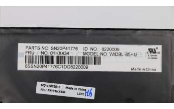 Lenovo 01HX434 NB_KYB Windu2 CHY BL-KB HU