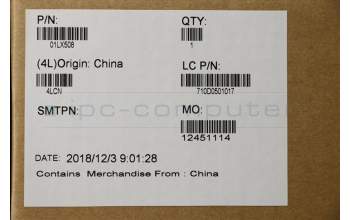 Lenovo 01LX508 MECH_ASM KBD,Bezel,US,FPR,BK,CHY