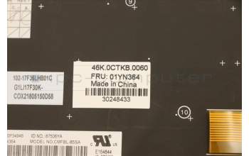 Lenovo 01YN364 NB_KYB FRU COMO FL.CHY,KB-BL,SV,SI