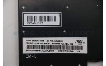 Lenovo 01YN394 NB_KYB FRU COMO FL,LTN,KB,SV,IL