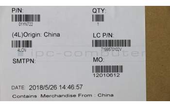 Lenovo 01YN722 NB_KYB FRU COMO NM,LTN,KB,SV,RU