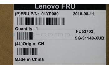 Lenovo 01YP080 NB_KYB FRU COMO SK,LTN,KB,BK,US