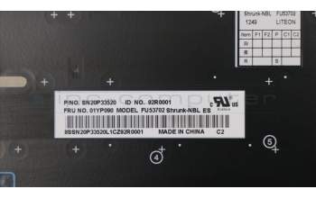 Lenovo 01YP090 NB_KYB FRU COMO SK,LTN,KB,BK,ES