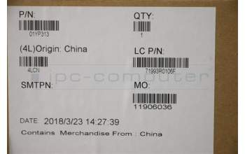Lenovo 01YP313 NB_KYB FRU COMO FL,CHY,KB-BL,BK,TH