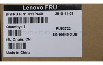 Lenovo NB_KYB FRU COMO NM,LTN,KB,BK,US para Lenovo ThinkPad E580 (20KS/20KT)