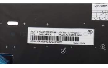 Lenovo 01YP809 NB_KYB FRU COMO SK,CHY,KB,SV,DK