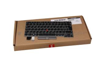 01YP826 teclado original Lenovo CH (suiza) negro/plateado mate con mouse-stick