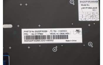 Lenovo 01YP864 NB_KYB FRU COMO SK,CHY,KB-BL,SV,SI