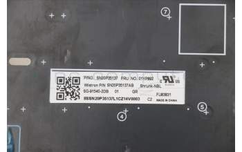 Lenovo 01YP892 NB_KYB FRU COMO SK,LTN,KB,SV,DE