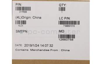 Lenovo 01YR588 MECH_ASM GRP_KBD_Bzl_NO,FPR,BK,SUN