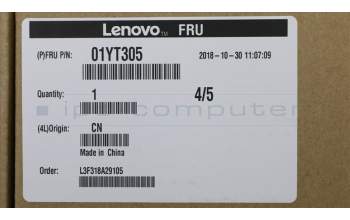 Lenovo COVER COVER,A-Cover,FHD TP,HD CAM,BLK para Lenovo ThinkPad T480s (20L7/20L8)