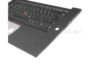 01YU775 teclado incl. topcase original Lenovo DE (alemán) negro/negro con retroiluminacion y mouse stick b-stock