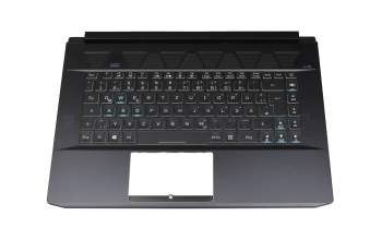 025.901I1.0001 teclado incl. topcase original Acer DE (alemán) negro/transparente/negro con retroiluminacion