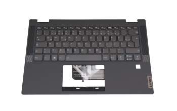025.901N3.0001 teclado incl. topcase original Lenovo DE (alemán) gris/canaso con retroiluminacion