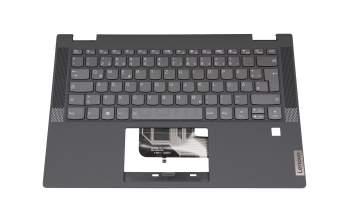 025.901N3.0001 teclado incl. topcase original Lenovo DE (alemán) negro/canaso con retroiluminacion