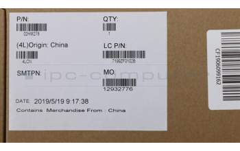 Lenovo 02HM278 MECH_ASM Ccov,CZE/SLK,BLKBD,FPR,BK,LTN
