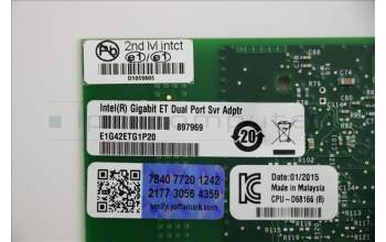 Lenovo 03X3640 Intel 1Gbps GigabitET QP