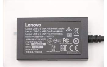 Lenovo FRU Type C to C/VGA para Lenovo ThinkPad X1 Tablet Gen 1 (20GG/20GH)